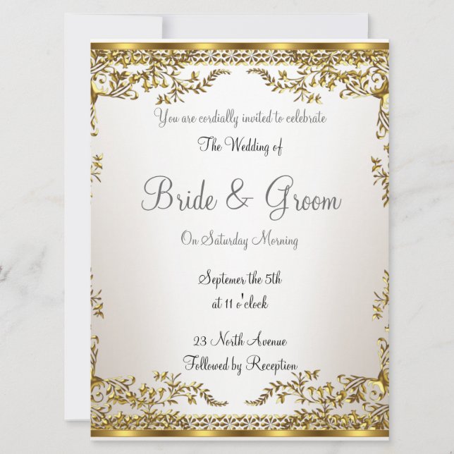 Invitation de mariage élégante populaire (Devant)