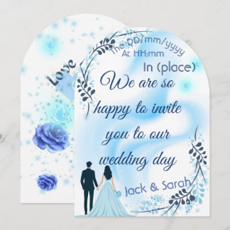Invitation de mariage élégante pour couples avec c