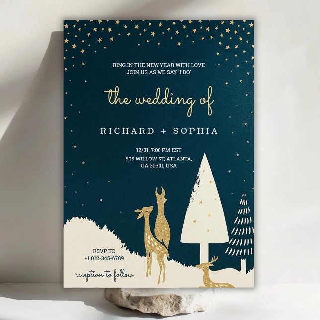 Invitation de mariage élégante pour la bonne année (Créateur téléchargé)