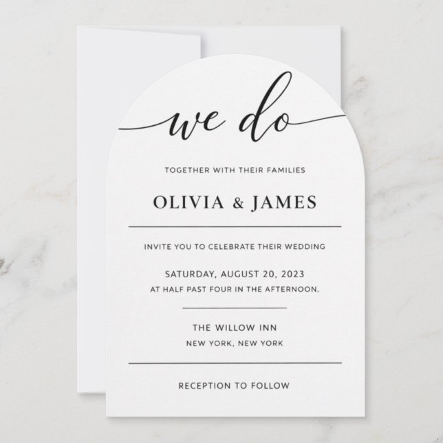 Invitation de mariage élégante pour vous (Devant)
