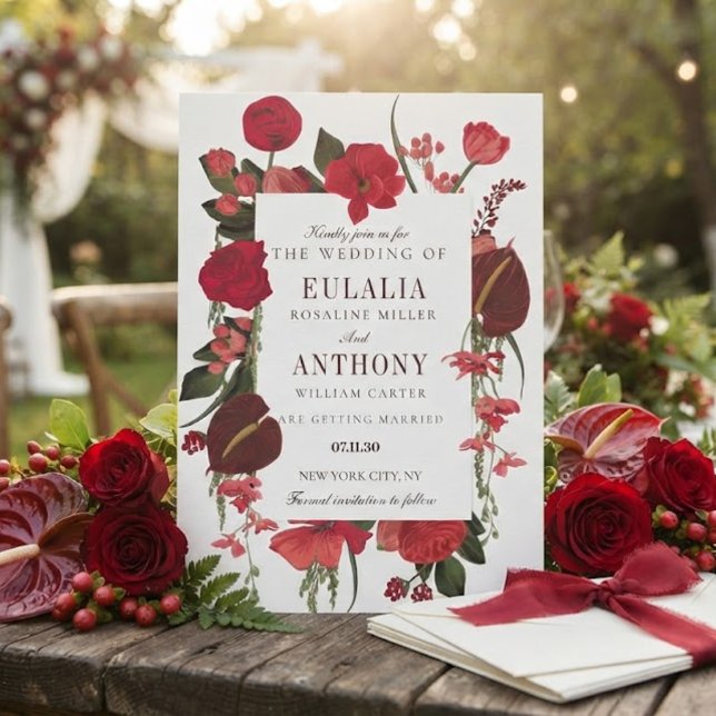 Invitation de mariage élégante romantique (Créateur téléchargé)
