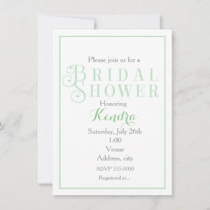 Invitation de mariage élégante vert sauge