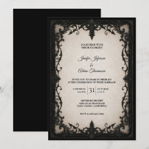 Invitation de mariage élégante vintage