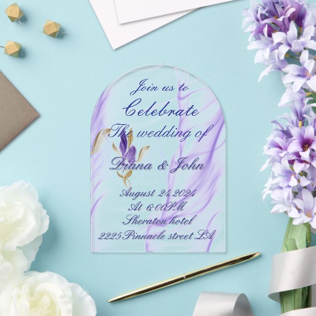 Invitation de mariage en acrylique  (Insitu (Mariage))