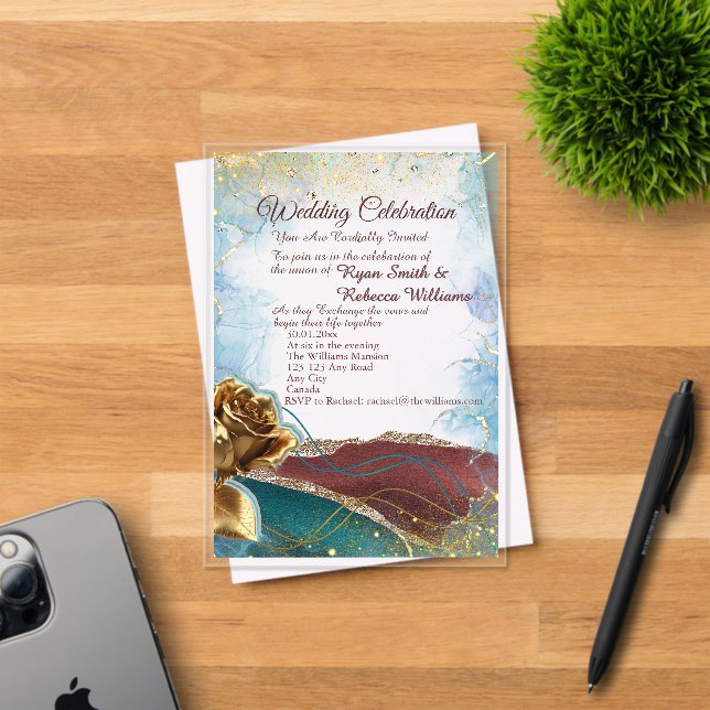 Invitation de mariage en acrylique clair (Insitu (Carte d'invitation))