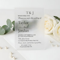 Invitation de mariage en acrylique minimaliste mod