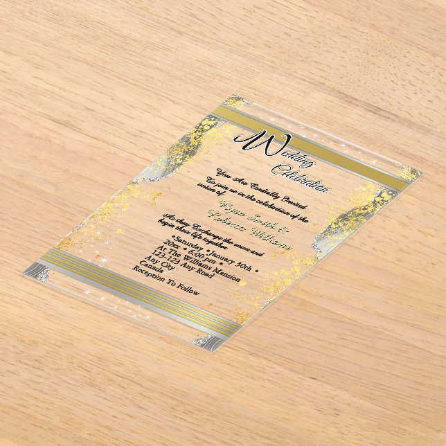 Invitation de mariage en acrylique transparent (Poser)