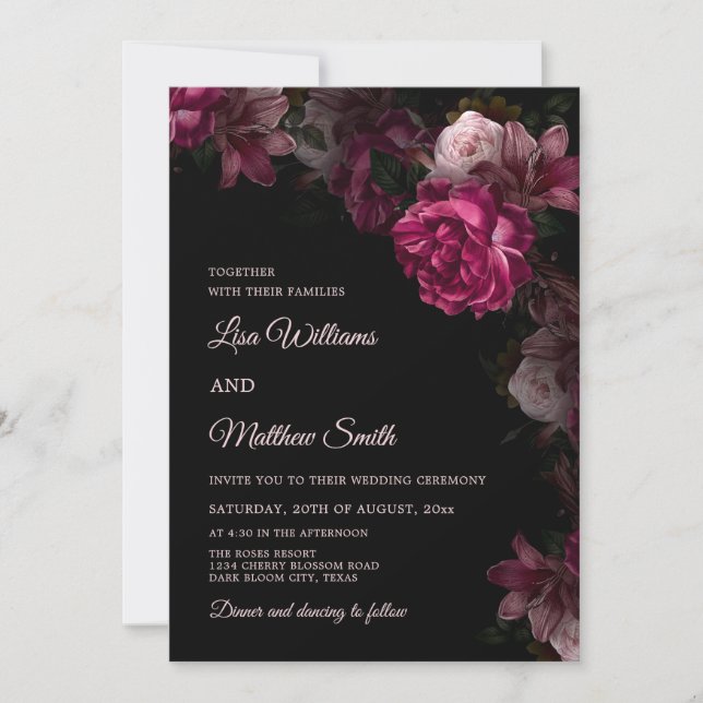 Invitation de mariage en acrylique transparente à  (Devant)