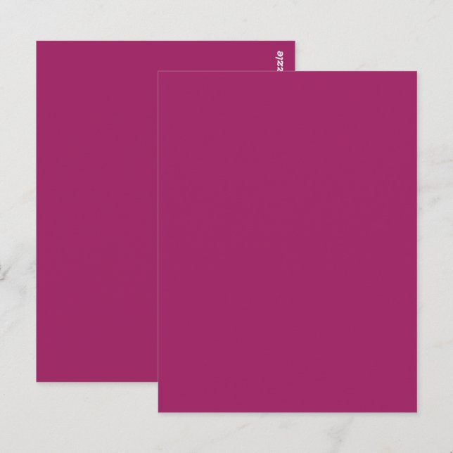 Invitation de mariage en bloc couleur gras - Magen (Devant / Derrière)