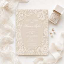 Invitation de mariage en dentelle