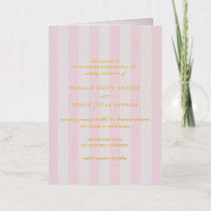 Invitation de mariage en feuille métallique à rayu