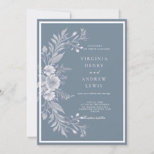 Invitation de mariage en français de style élégant