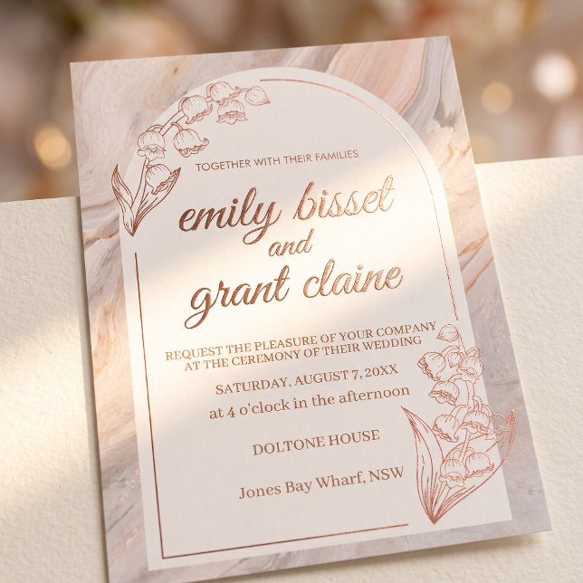 Invitation de mariage en marbre d'agate de pierre (Créateur téléchargé)