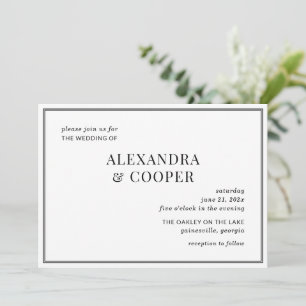 Invitation de mariage en tenue de soirée