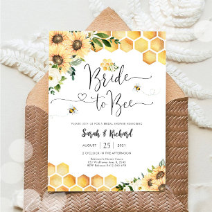 Invitation de mariage en thème d'abeille
