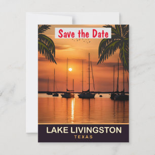 Invitation de mariage en voilier sur le lac Living