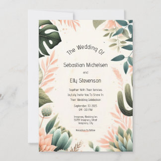 Invitation de mariage enchantée