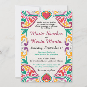 Invitation de mariage espagnol Floral Fiesta