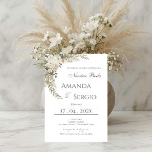 Invitation de mariage espagnole élégante