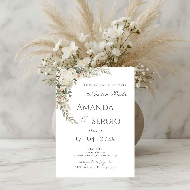 Invitation de mariage espagnole élégante (Créateur téléchargé)