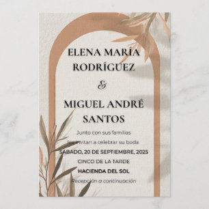 Invitation de mariage espagnole en terre cuite ave