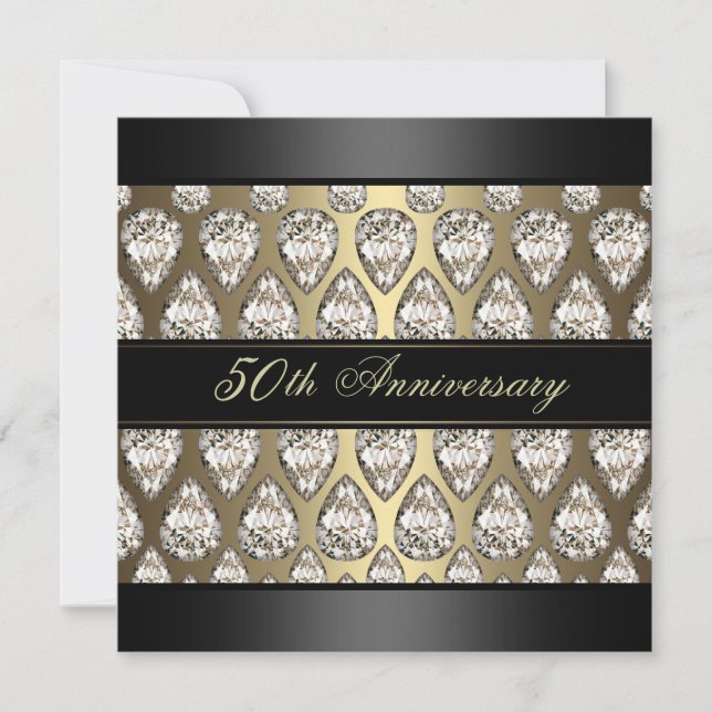 Invitation de mariage et d'anniversaire de mariage (Devant)