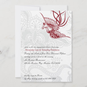 Invitation de mariage et de fiançailles avec oisea