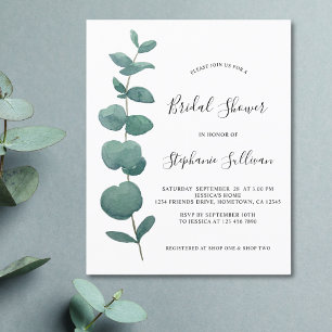 Invitation de mariage eucalyptus économique
