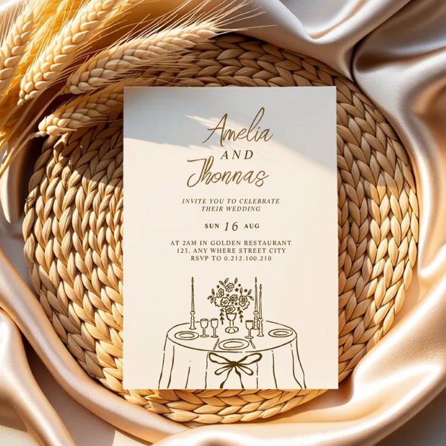 Invitation de mariage fantaisiste raffinée (Créateur téléchargé)