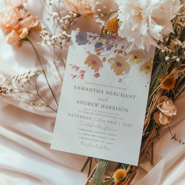 Invitation de mariage feuille de Ginkgo aquarelle  (Créateur téléchargé)