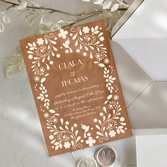 Invitation de mariage fiesta mexicaine en terre cu (Créateur téléchargé)