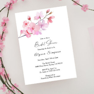 Invitation de mariage floral à la Fleur de Cerisie