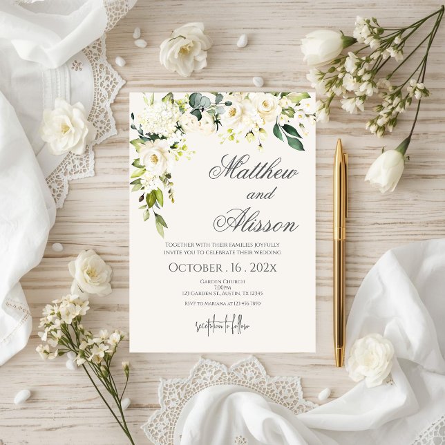 Invitation de mariage floral bohème (Créateur téléchargé)