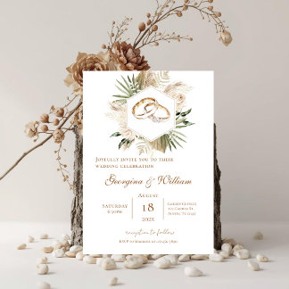 Invitation de mariage floral Boho