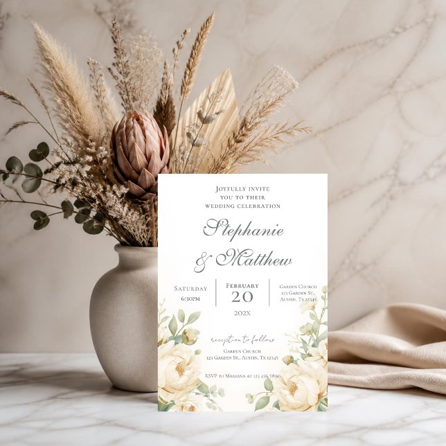 Invitation de mariage floral Boho (Créateur téléchargé)