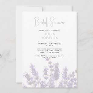 Invitation de mariage floral lavande pour une douc