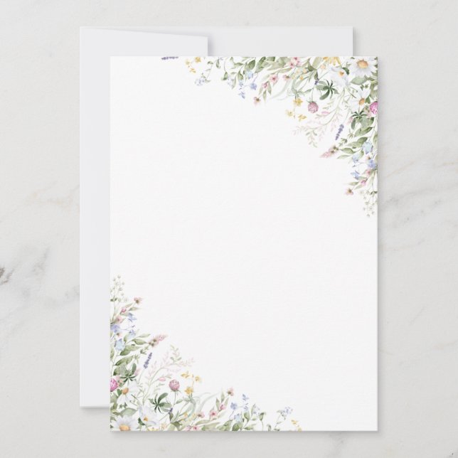 Invitation de mariage floral pour anniversaire (Devant)