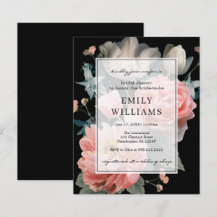 Invitation de mariage floral romantique à petit bu