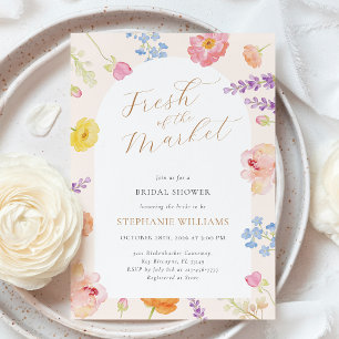 Invitation de mariage Floral Watercolor Market