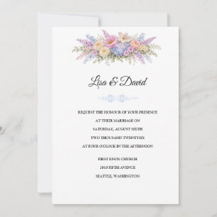Invitation de mariage florale