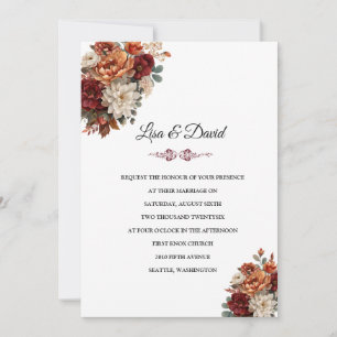 Invitation de mariage florale