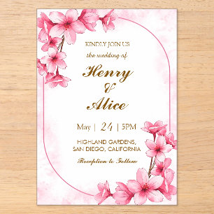 Invitation de mariage florale à la Fleur de Cerisi