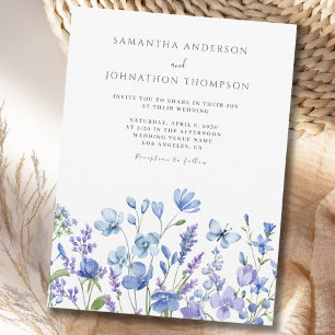 Invitation de mariage florale à la fleur sauvage b