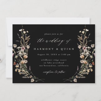 Invitation de mariage florale à l'aquarelle