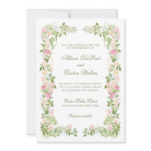 Invitation de mariage florale aquarelle élégante