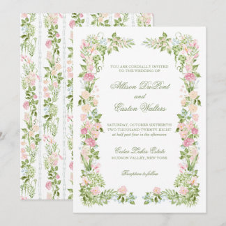 Invitation de mariage florale aquarelle élégante