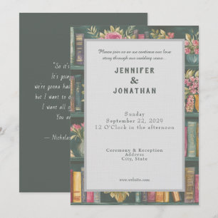 Invitation de mariage florale avec impression pour