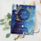 Invitation de mariage florale bleu poussiéreux de 