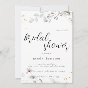 Invitation de mariage florale chic et minimaliste