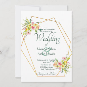 Invitation de mariage florale de printemps